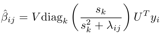 Ridge coefficients formula