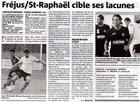 Rencontre amicale st raphael